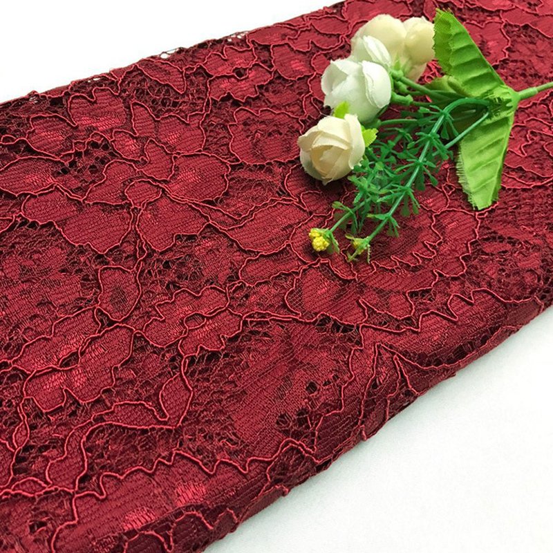 Lace Fabric Scallop Edge Placement Floral for Women's Wear Wholesale S 7